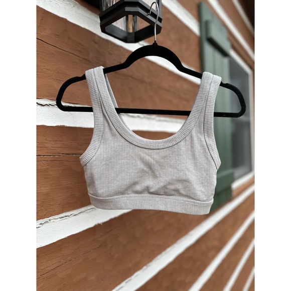 All Yoga Ribbed Set Sports Bra and Leggings Gray XS Pants and Small Bra - Picture 3 of 8